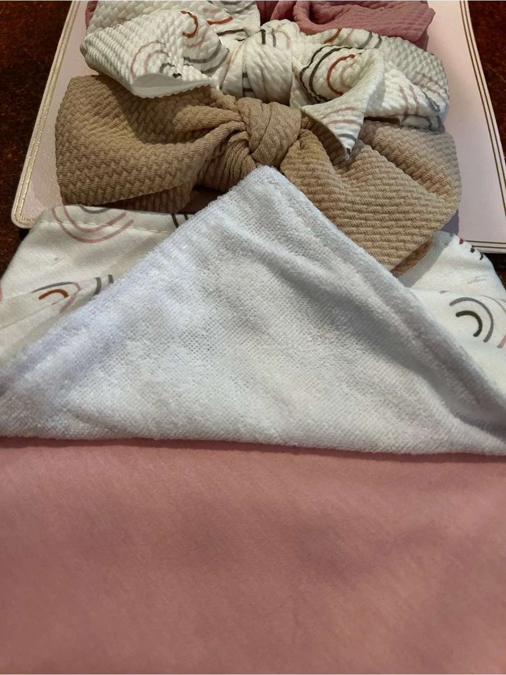 Kids Bow Headband & Bibb 3 PCS Set